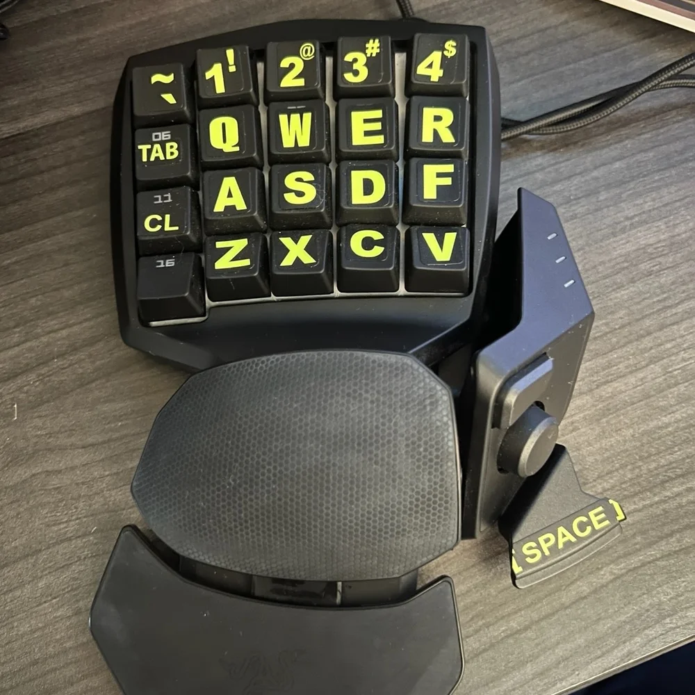 Gaming Keypad with Yellow Backlit Keys